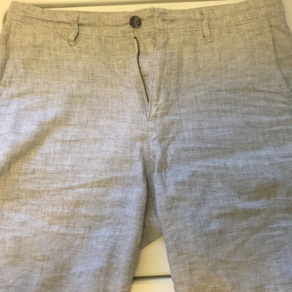 Grey Linen shorts size 30 9” inseam